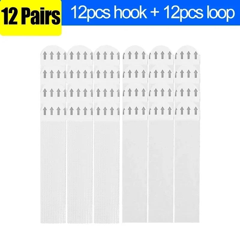Removable Adhesive Hook Loop Tape Picture Hanging Strips No Wall Damage Fixing Wall Hanger DIY Punch-free Curtain Art Stickers
