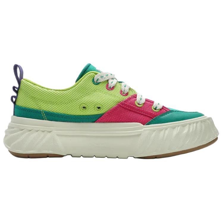 New FILA Fosso Chuanxing Shoes Abrasion Resistant Low top Canvas Shoes Women's Green Pink F12W422304FBT