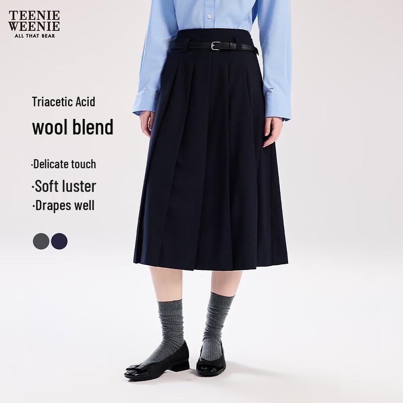Teenie Weenie Women s College Style Pleated A-Line Skirt S
