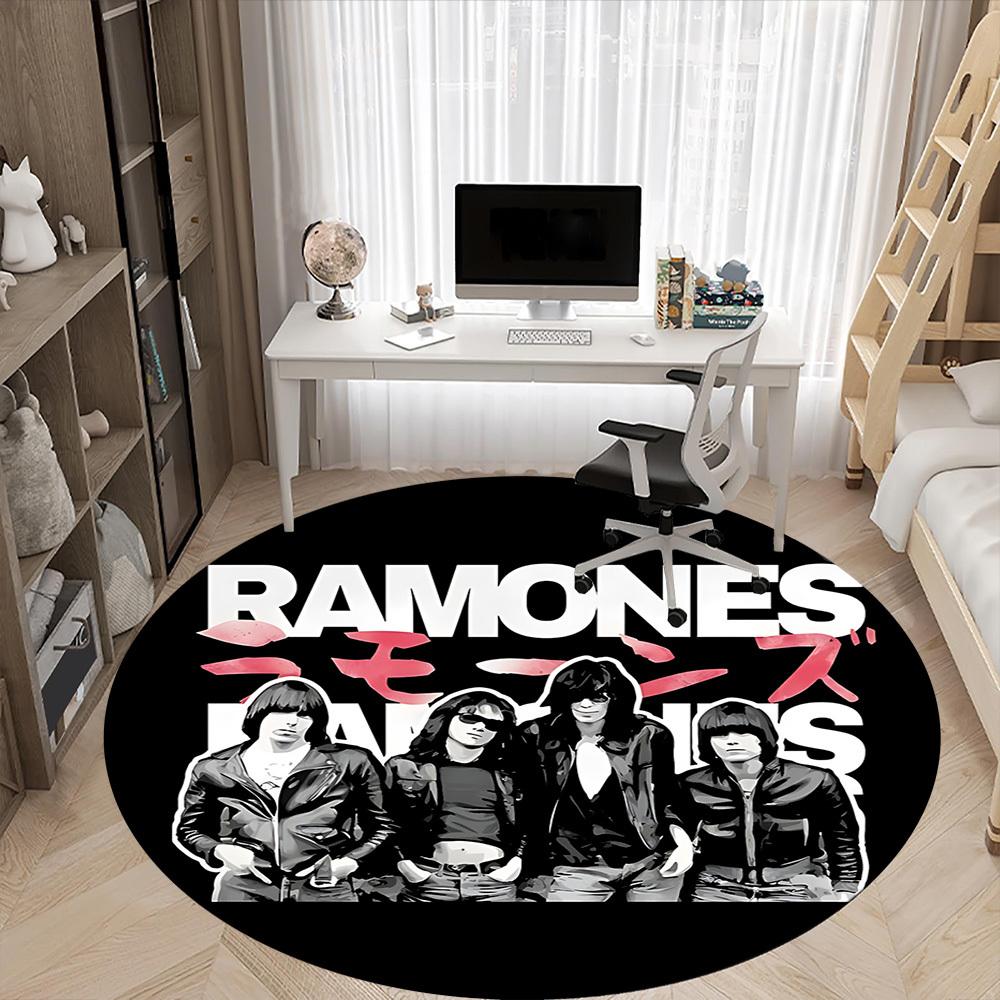 1PC Ramones Office Round Area Rug, Indoor Mat Suitable For Office, Under Office Chairs Bedroom Living Room Home Decor DT1212051