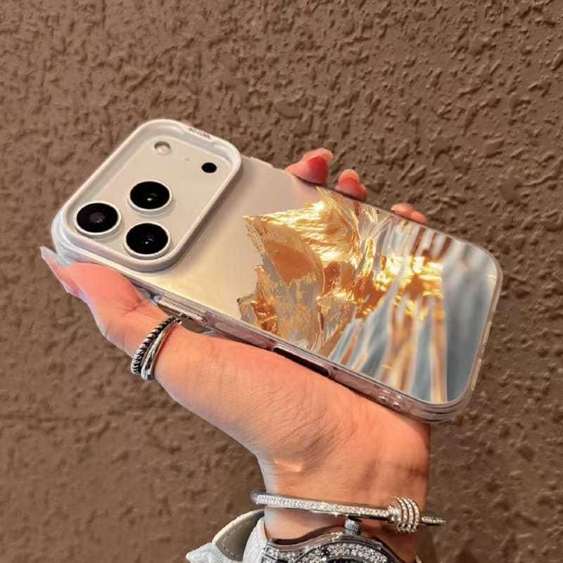 Golden Mountains Energetic Phone Case for iPhone 13-17 Promax, European American Style, Cross-Border Design 12Promax