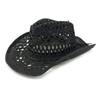 Hollow Out Men Straw Hat Western Cowboy Hat Beach Cap Solid Color Unisex Shading Hand Made Fashion Summer Hat