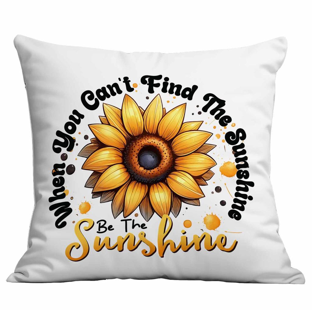 Retro Sunflower Sun Pillow Case Home Sofa Cushion Pillow Case