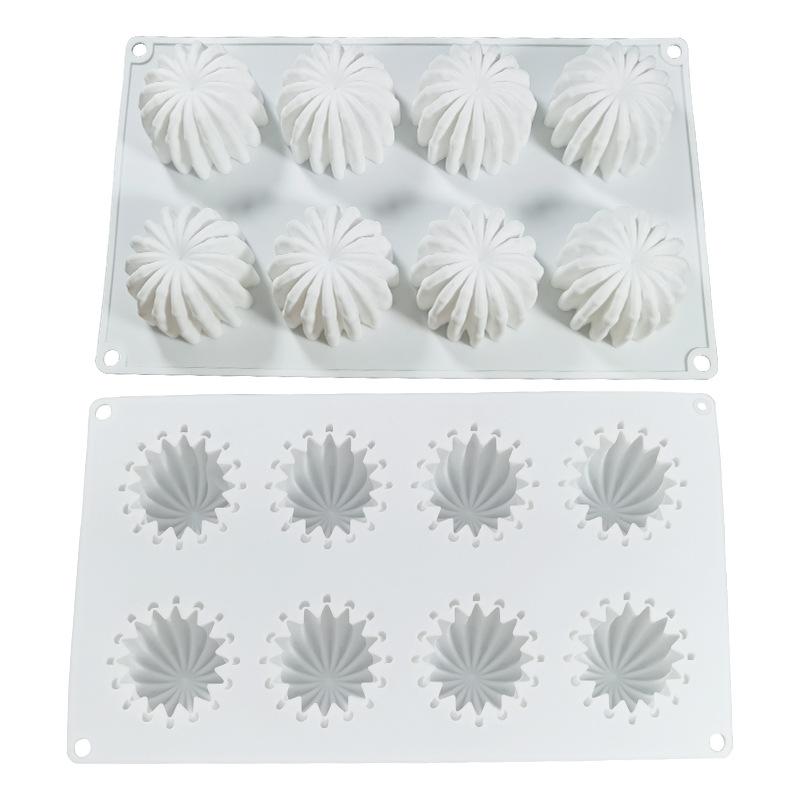 8-piece Cactus Silicone Mold DIY Mousse Cake Chocolate Pudding Mold Moldes De Silicona Para Repostería  Bakery Accessories