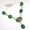 Outstanding Mosaic Jasper 925 Silver Plated Necklace 18" Most Beautiful G6a03