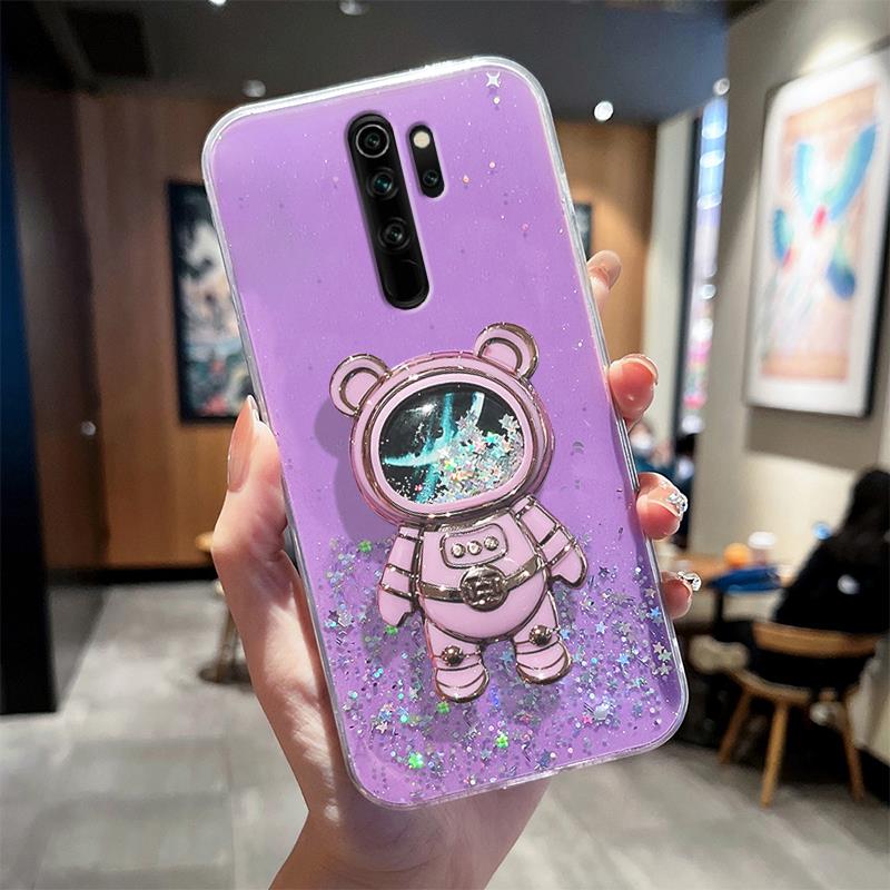 

Чехол-держатель Note8pro Quicksand Astronaut для Xiaomi Redmi Note 8 Pro 7 9 8t 9s 9a 9c, силиконовый чехол-подставка Redmi9 Note8 2021 Redmi Note 8 Pro