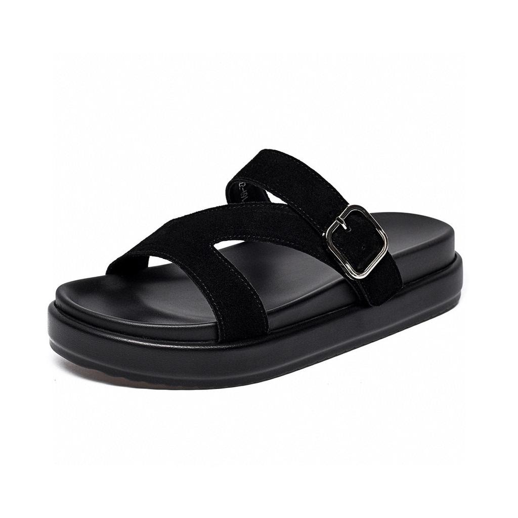 Slippers Women Wear Summer New Open-toed Thick-bottomed Sandals Casual Fashion Vacation Lazy Drag One-word Slippers