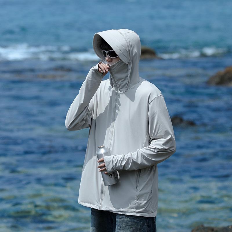 

WASSUPNEST Унисекс Куртка для рыбалки из ледяного шелка с защитой от солнца UPF50+ - Легкое, дышащее летнее пальто S