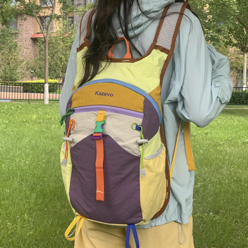 Schultasche1011 Neue Dopamin Outdoor Frühling und Sommer Bergsteigertasche Leichter tragbarer Rucksack Große Kapazitätstasche Rucksack