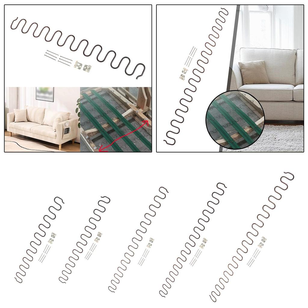 Sofa Springs Kit Accessories Repair Replacement Support DIY Supplies Zig Zag Springs for Home Repairing Chair Householding Seat