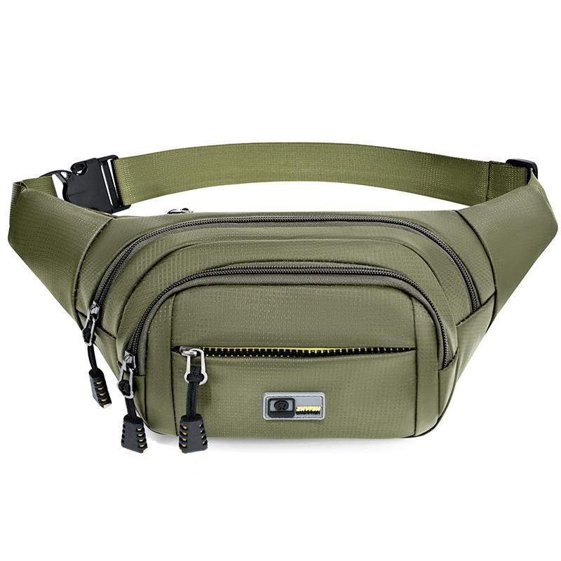 

Мужская ультратонкая невидимая поясная сумка - противокражная холщовая поясная сумка для бега и спорта зелёный