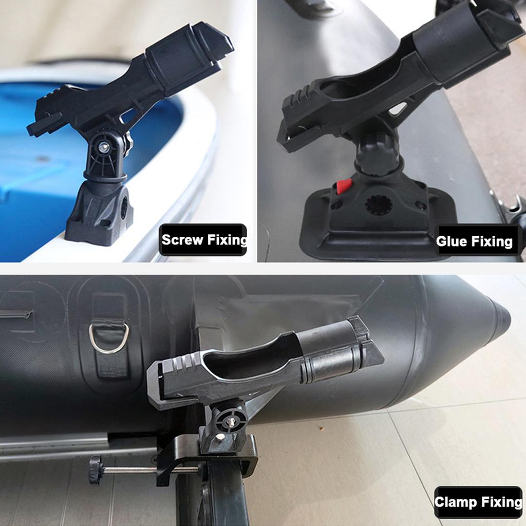Fishing Rod Bracket 360 Degrees  Rotatable Angle Adjustable Fishing Rod Holder for Kayaks Canoes