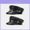 Leren Vintage Metalen Ketting Decor Baret Met Zonbescherming Voor Mannen En Vrouwen