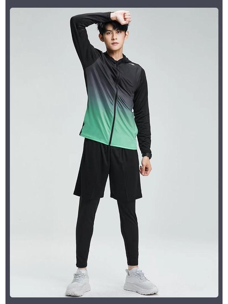 Men's Quick-Drying Long-Sleeve Autumn/Winter Cycling & Running Suit