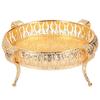 Oval Fruit Serving Tray Gold Decorative Food Platter Dessert Display Plate  Party Decoration