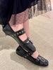 Flat-bottomed Sports Ballet Shoes New Retro Belt Buckle Square Head Shallow Mouth Fashion Shoes