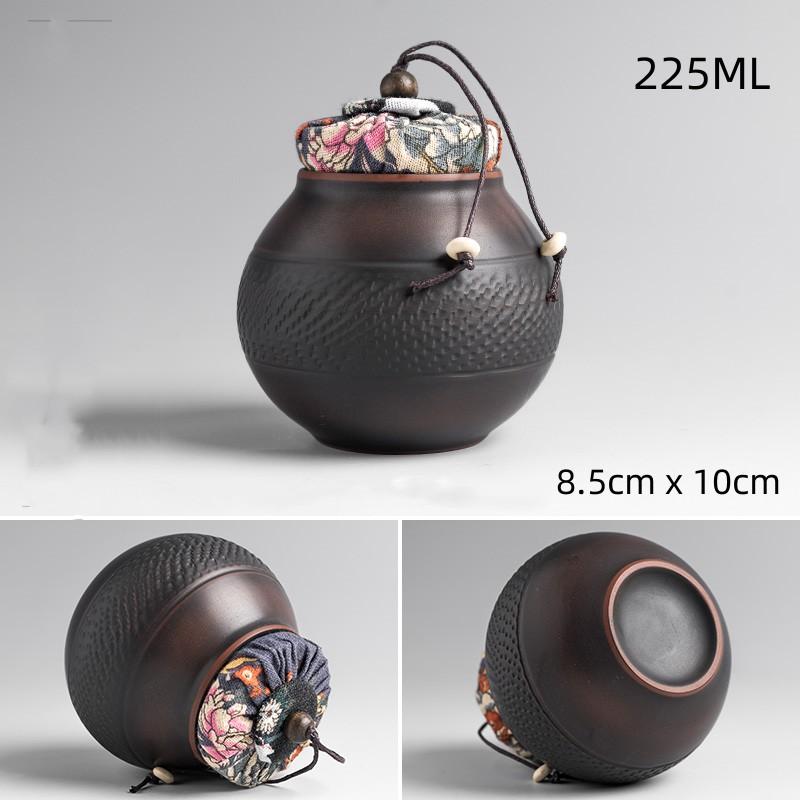 High-grade Purple Pottery   Retro Ceramic Sealed Pot Storage Jar Household Retro Tea Box Moisture-proof Storage Jar