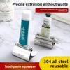 1pc Toothpaste Dispenser Simple and Practical Home Toothpaste Squeezer Stainless Steel Puts an End To Waste Bathroom Accessories