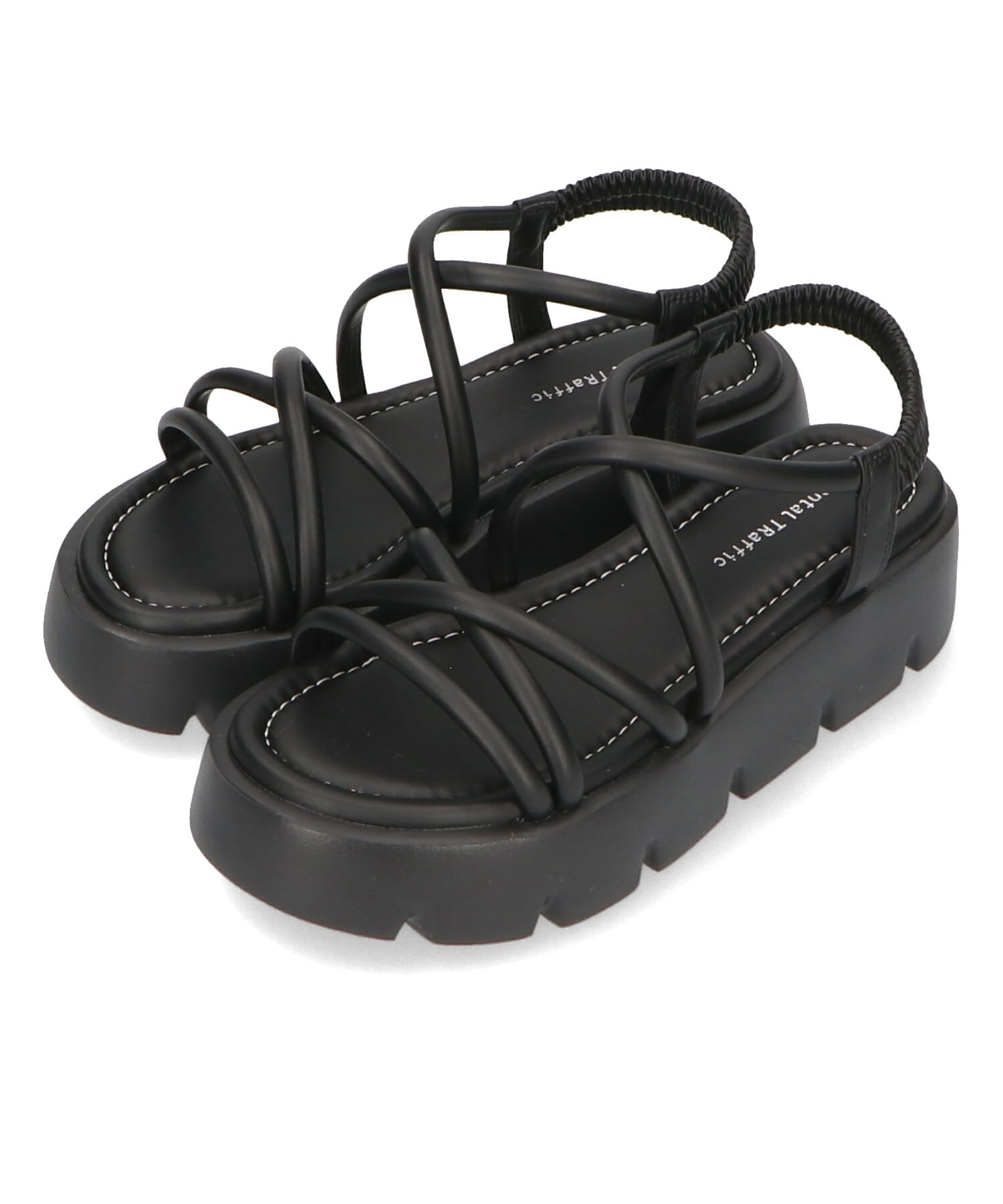 

Sports Round Large and Small Easy to Walk Cord cm cm [Oriental Traffic] Sandals, Sandals, Women s, Toe, Sizes, in, Strap, 41218, BLACK, 22.0 - 22.5
