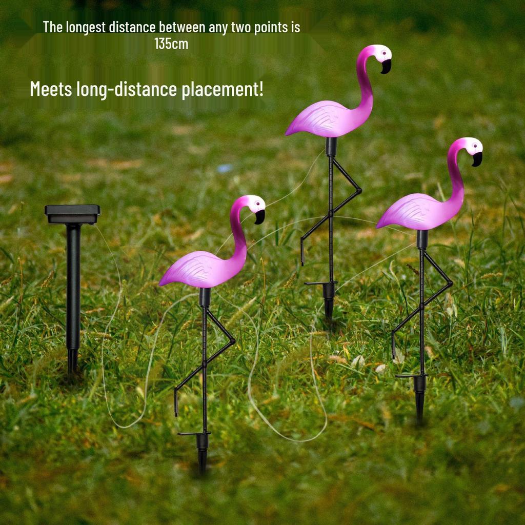 Solar LED Flamingo Garden Stake Light - Outdoor Lawn and Courtyard Decoration