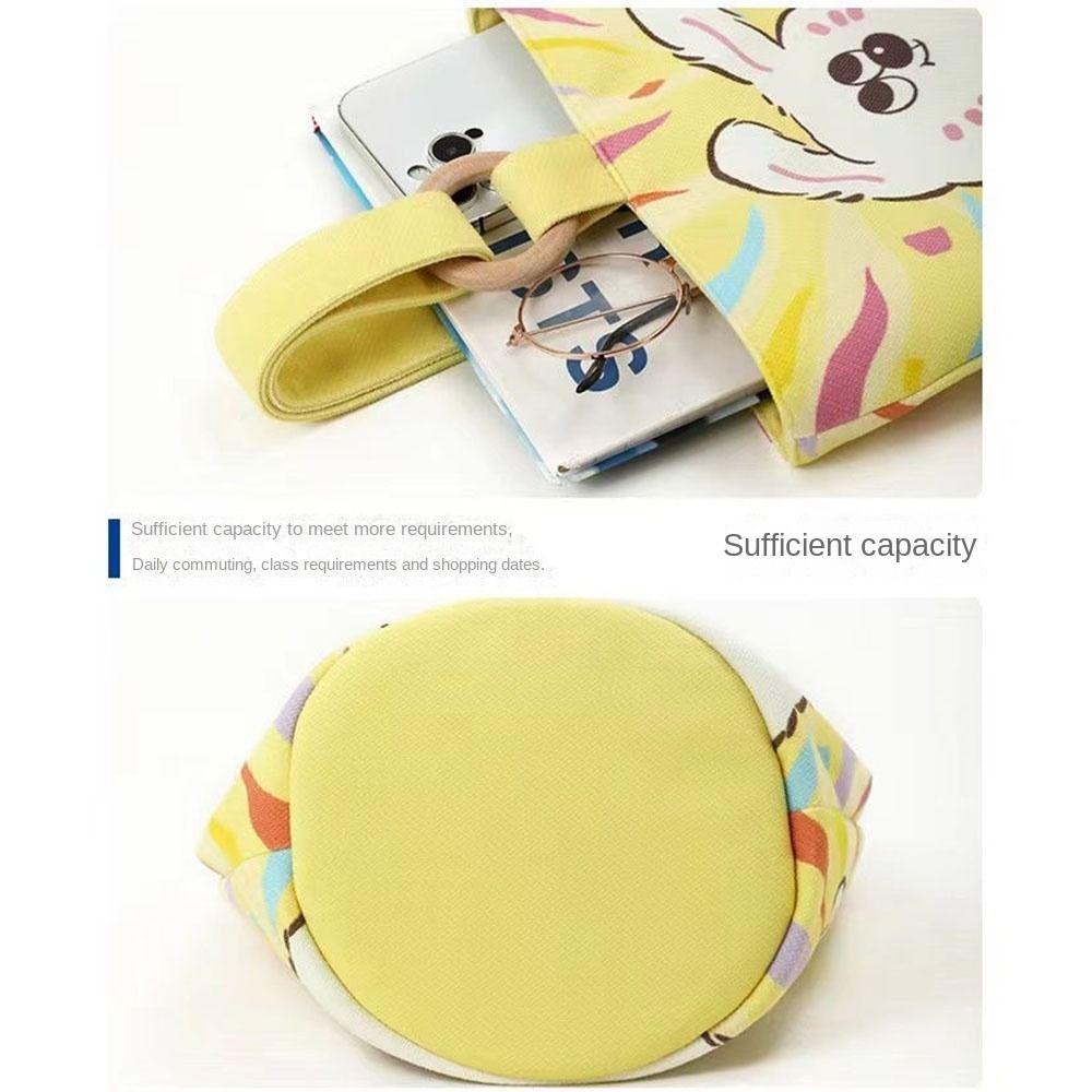 Canva Bucket Bag Cartoon Printed Tote Bag New Lunch Pouch