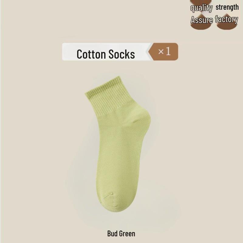 

Женские белые носки до середины икры - Влагоотводящие, Дышащие, из Чесаного Хлопка, Тонкие, Однотонные, Спортивного Стиля для Весны и Осени. One Size (Simple Packaging)