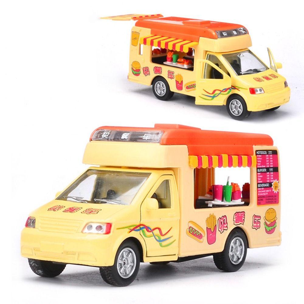 Inertia Simulation Ice Cream Truck ABS Children's Toy Car Cute Food Truck Store Car Toy  Girl Gift