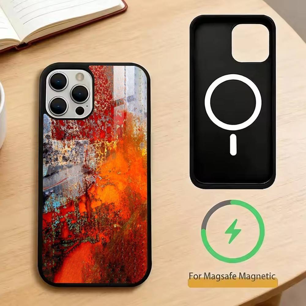 Rust Beauty Phone Case For iPhone17,16,15,14,13,12,11 Plus,Pro Magnetic with Magsafe Wireless Charging