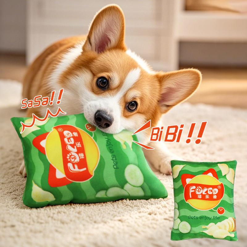 

Изысканные мультяшные полиэстеровые плюшевые звуковые фишки игрушки для собак, щенячьи звуковые бумаги, интерактивные игрушки для кошек всех пород зелёный