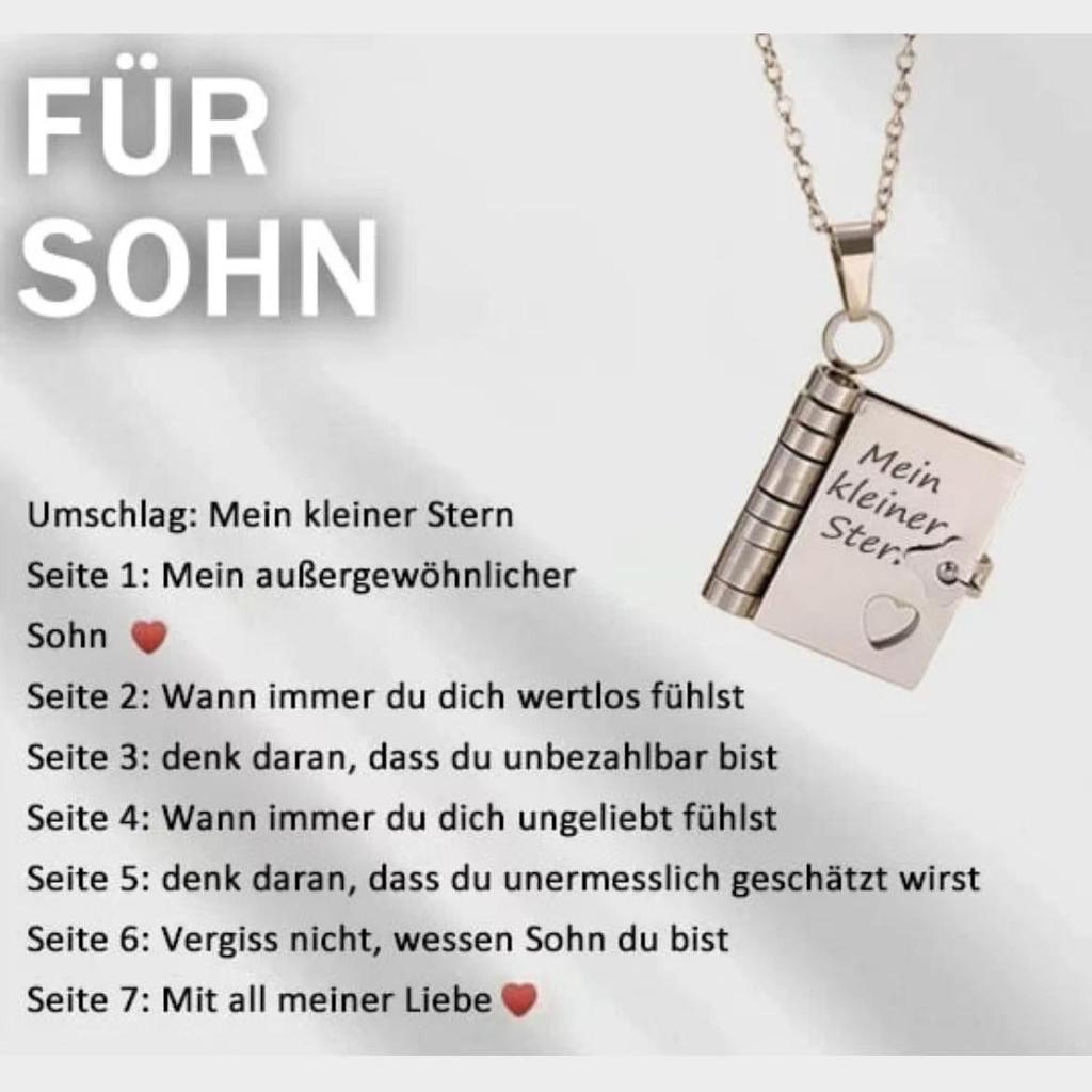 Engraved Titanium Steel Necklace - Fade-Resistant, Emotional Book Pendant, Women's Clavicle Chain Jewelry 