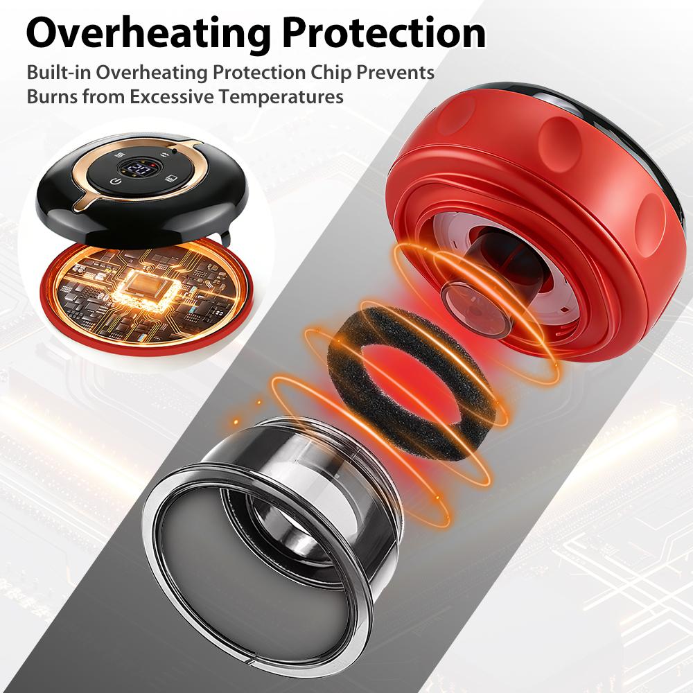 Intelligent Wireless Portable Vacuum Massage Device, with Remote Control Function, 12 Levels of Suction Power, 12 Levels of Heating