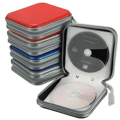 Taşınabilir CD Tutucu Kılıf 40 Adet Kapasiteli Disk CD DVD Cüzdanı Saklama Düzenleyici Kılıf Tutucu Fermuarlı Kare Saklama Kutusu Ev İçin