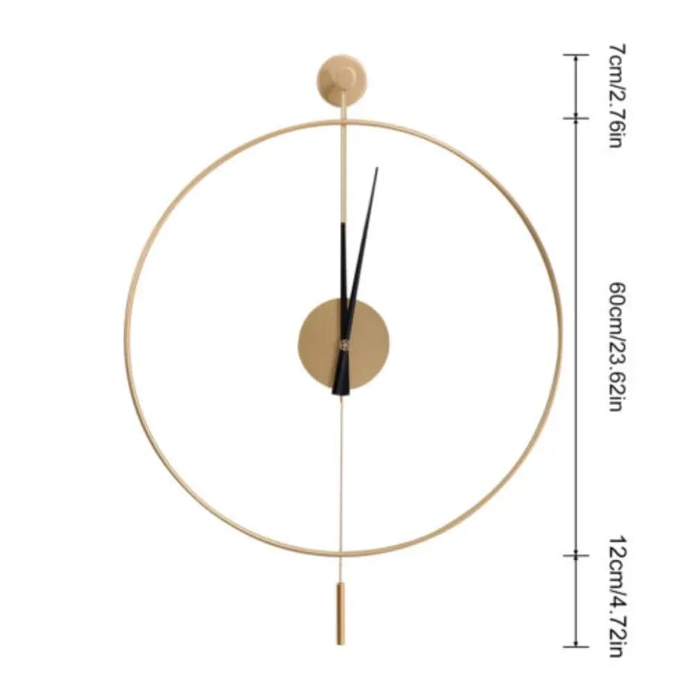 Swing Wall Clock Modern Design Silent Quartz Movement Elegant Great Gift Living Room Decor Dial Without Number Easy To Install: