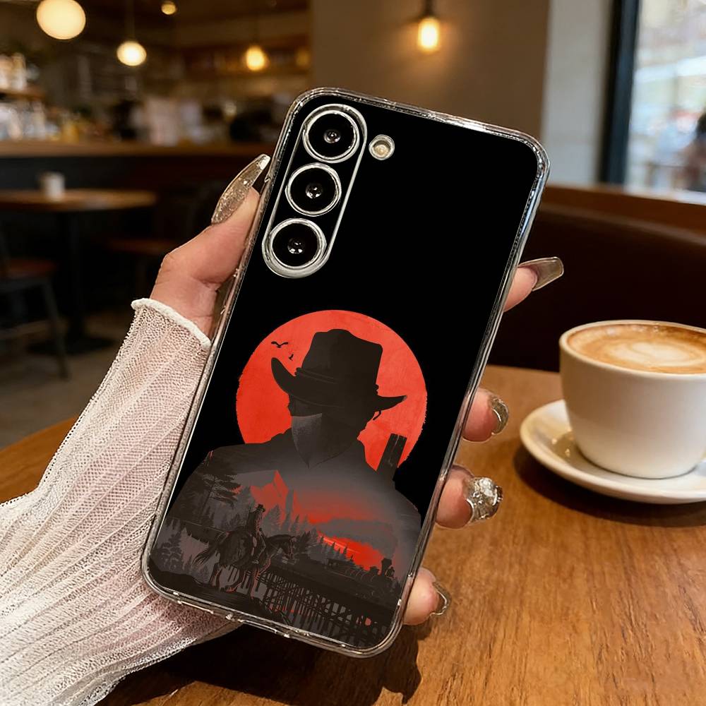 R-Red D-Dead Redemption RDR 2 Phone Case For Samsung Galaxy S24 S25 S23 S22 S21 Plus S24 S25 Transparent Cover Case