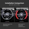 Car Stickers For Alfa Romeo Carbon Fiber Car Logo Styling Leather Steering Wheel Cover Auto Accessorie For Alfa Romeo 159 166 Sp