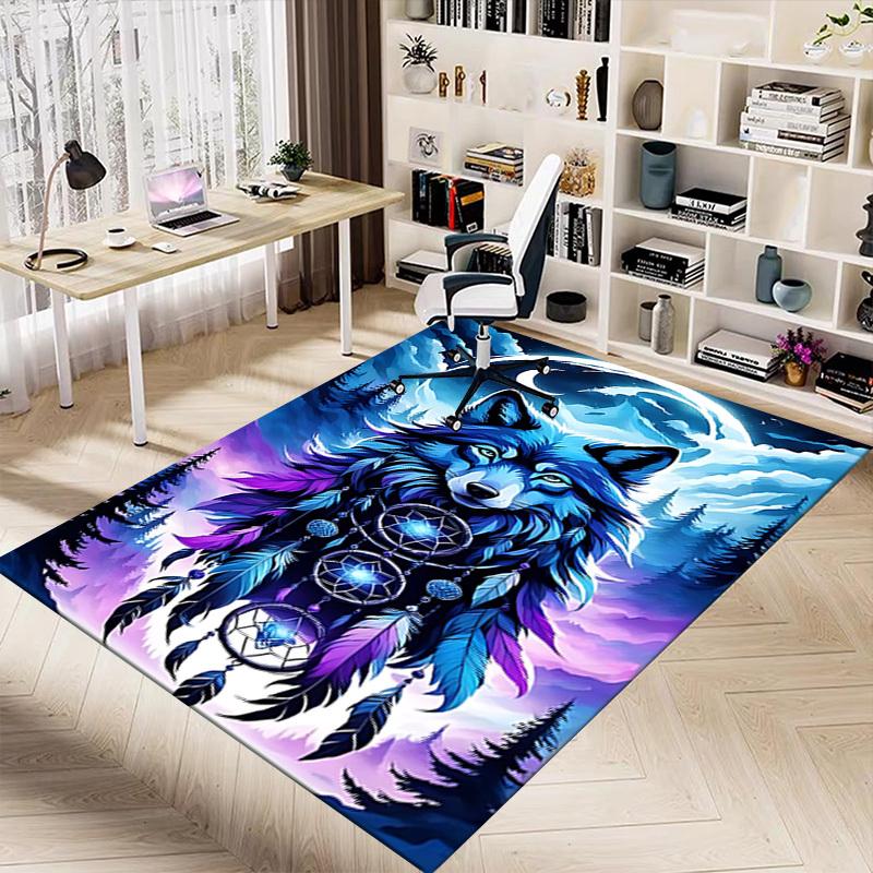 1pc Wolf Dreamcatcher Carpet, Office Rug Outdoor Mat Home Decor Area Carpet Festival