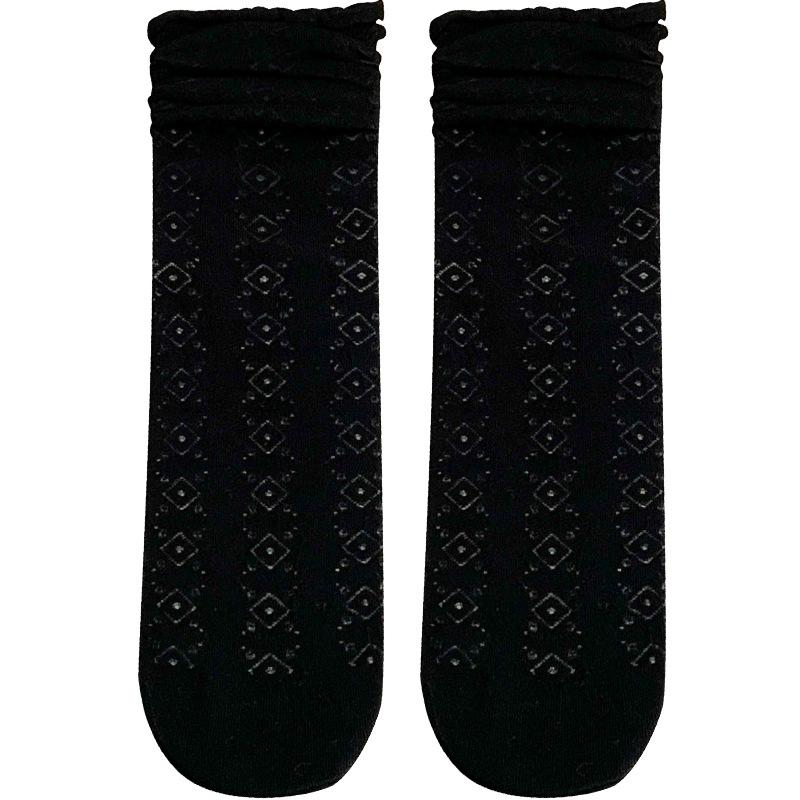 Socks Spring Breathable Mesh Stacking Socks Solid Color Medium Tube Socks Casual Lolita Socks Stockings
