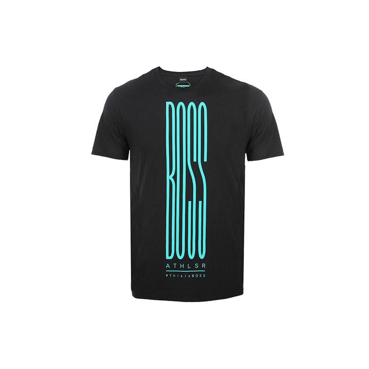 HUGO BOSS T-Shirts Men's Black Crew Neck Moderate Straight Fit 50410483-001