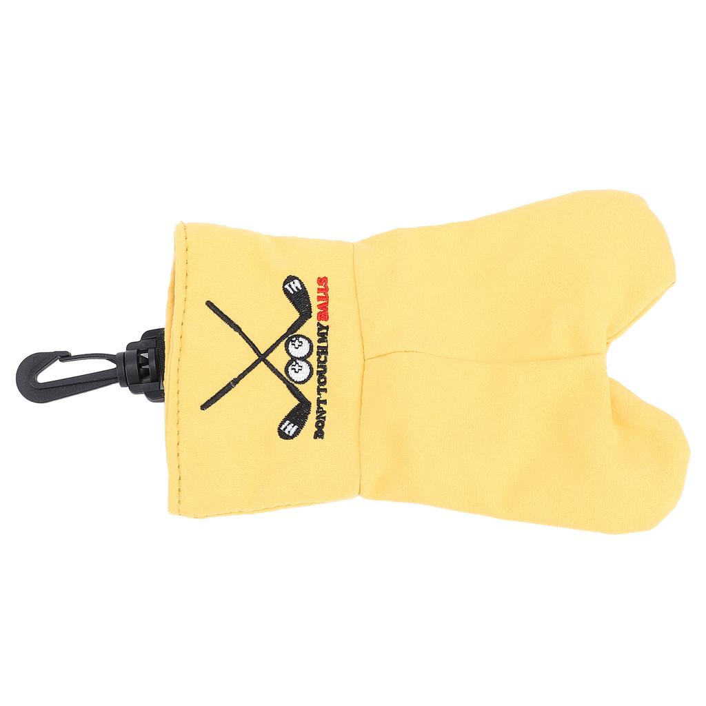 Funny Ball Pouch Double Sided Velvet Reusable Hanging Hook Holds 2 Balls Funny Print Ball Accessorie