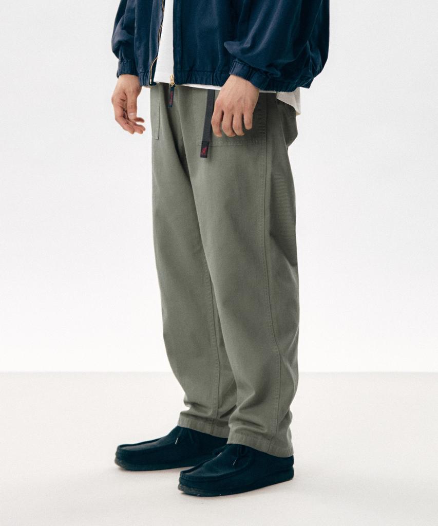 Geulamichi Loose Tapered Ridge Pants Khaki Grey