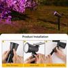 9 LED Outdoor Solar Spotlights Waterproof IP65 Brightness Adjustable Spot Light for Outdoor Garden Backyard Lawn Decor Lighting