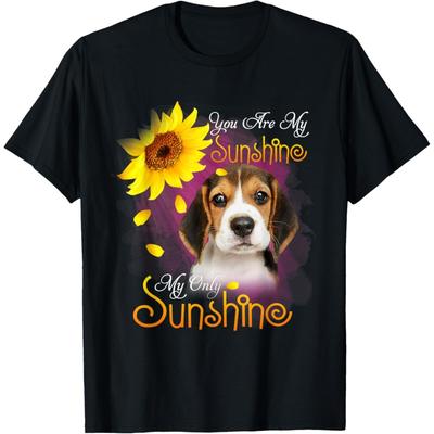 Mein Sonnenschein Beagle Hund mit Sonnenblumen T-Shirt für Männer Frauen Kinder
