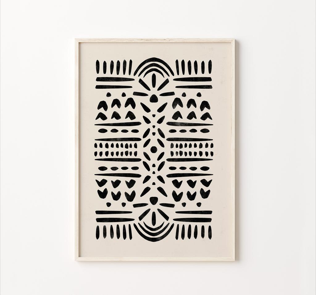 Minimalist Abstract Folk Art Prints, Colourful Bohemian Botanical Canvas Prints for Home, Bedroom, Living Room,Office,Decoration