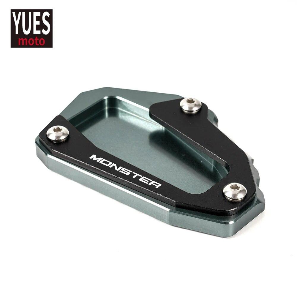 Motorcycle Accessories Kickstand Foot Side Stand Extension Pad Support Plate For DUCATI Monster 696 697 795 796 821 1200 1200S