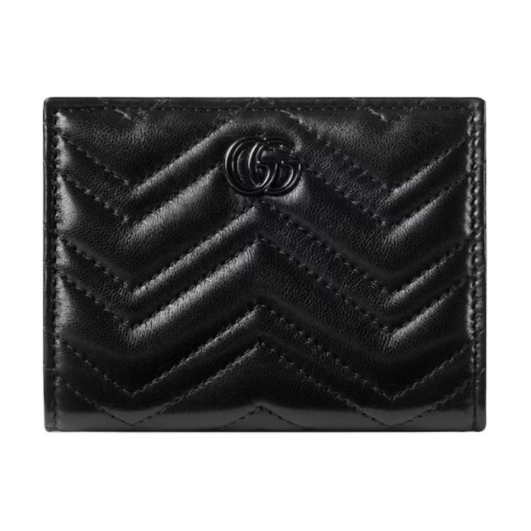 

Gucci GG Marmont Double G Hardware Leather Wallet Women Wallet Black 773427-AAF9K-1000 Basic Set (Bag+Dust Bag)