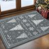 Christmas Area Rugs for Living Room, Xmas Tree Washable Rug Non-Slip Rugs for Bedroom, Snowflake Soft Large Floor Carpet for