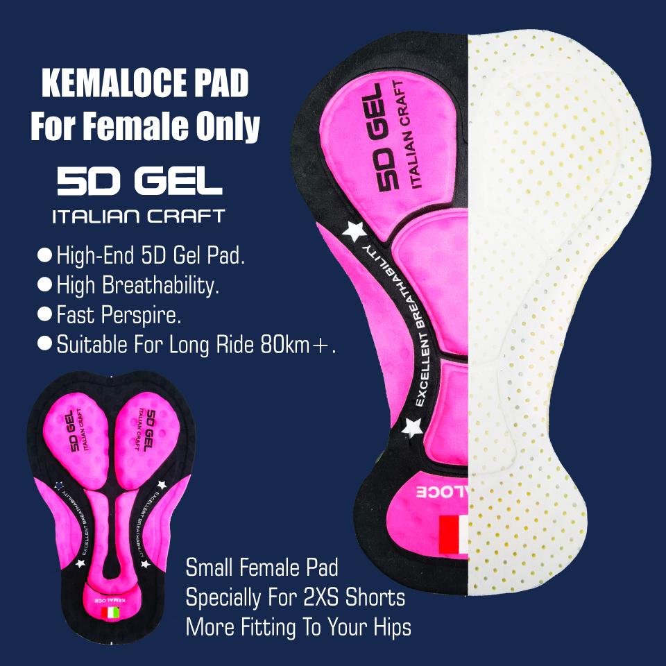 KEMALOCE Radsport-Trägershorts für Damen, Pink und Schwarz, Größe M-XL, schnell trocknende Damen-Fahrradshorts