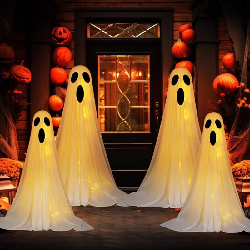 Battery Power Standing Phantoms Halloween Yard Decors 165cm Height Eerie Atmosphere Creation For Porch Garden