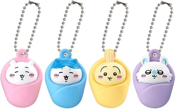 Chii.Kawa Swaddle Mascot Charm [Set of 4 (Full Set)] [Unopened Capsule] Gacha Capsule Toy