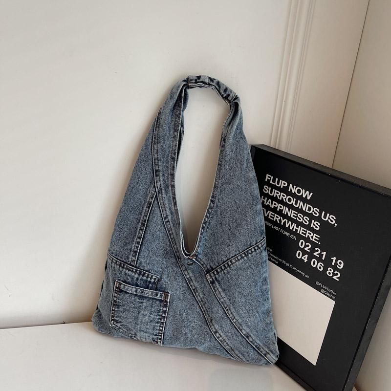 Dames Denim Tote Bag Modieuze Oversized Schoudertas Casual Dagelijkse Canvas Stijl Handtas